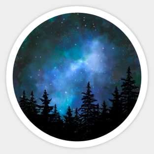 Blue galaxy Sticker